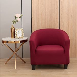 LEONEBEBE Housse de Chaise de Club, Housse de Chaise en Tub Extensible avec Fond élastique Universel en Tissu pour Fauteuil de Bar, comptoir de Salon (vin) (shilintongEU, neuf)