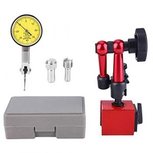 Comparateur à Cadran avec Support Magnétique, Support pour Indicateur à Cadran 0~0,8 Mm Support de Mesure Magnétique de Haute Précision avec Serrage Central pour Indicateur à (Huullkq, neuf)