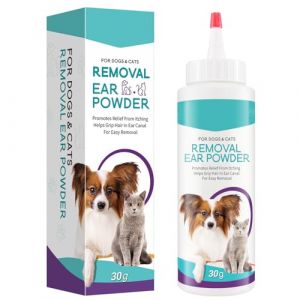 Nettoyant Oreille Chien, Poudre pour Les Oreilles des Chiens, Nettoyant Oreille Chien et Chat, Nettoyage Oreille Chien, Poudre d'oreille pour Chien, Élimine Les Odeurs, pour Tous Les Chiens et Chats (MEILINLIN LTD, neuf)