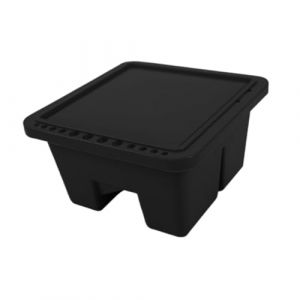Baoblaze Pinceau à peinture bassin d'eau lave-pinceau avec couvercle avec fentes de séchage seau de lavage de pinceau Portable pour nettoyeur de peinture, Noir (Baoblaze Online, neuf)