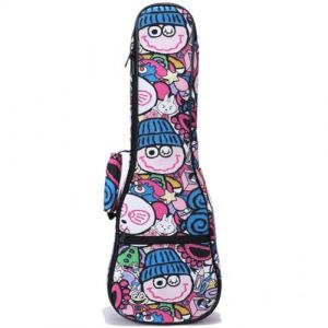 AMOYER &Eacute;tui pour Ukul&eacute;l&eacute;, De Transport pour Ukul&eacute;l&eacute; De 21 Pouces, &Agrave; Dos R&eacute;glable avec Housse De Ukul&eacute;l&eacute; Ethnique, Rembourr&eacute; pour Concert (YUNMAIG, neuf)