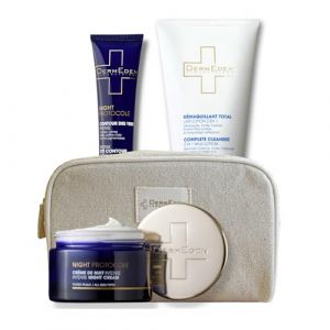 Laboratoires DermEden Trousse de Beaut&eacute; de Nuit - Cr&egrave;me Nuit, Contour des yeux et D&eacute;maquillant Total Lait - Fabrication Fran&ccedil;aise (DERMEDEN, neuf)