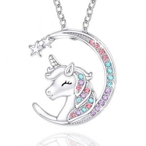 HZAOPZE Collier Licorne - Cadeau d'Entr&eacute;e &agrave; l'&Eacute;cole pour Fille, Carte Rentr&eacute;e, Enfin &Eacute;colier Premier Jour d'&Eacute;cole - Id&eacute;es pour &Eacute;coliers D&eacute;butants (MiniY, neuf)