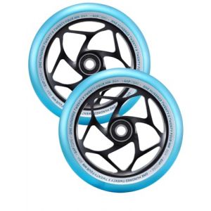 CURB SKATEBOARDS Blunt Envyscooters - Pack x2 120mm Gap Core - Noir/Turquoise - Roues Trottinettes Freestyle (Trustry., neuf)