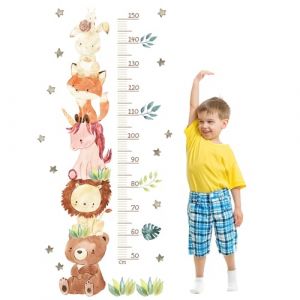 LURNODY Toise Murale Enfant 50-150CM Sticker Mural Hauteur Enfant Stickers Animaux Stickers Jungle Muraux Chambre Bébé, Convient à La Décoration Murale Du Salon de La Chambre Des Enfants (BELLANOVA GAETANO STORE, neuf)