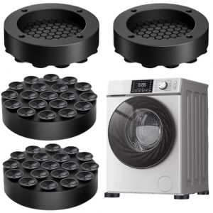 Tapis Anti-vibration pour Machine à Laver, 4pcs Pied Anti Vibration Machine a Laver,Patins Anti Vibration Lave Linge,Patin Caoutchouc Antibruit Pied Machine a Laver,Tampons À Pied Machine À Laver (kangliyaun, neuf)