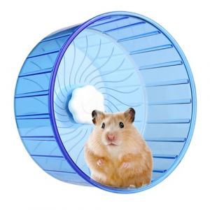 Roue De Course pour Hamster, 15 Cm Roue Hamster Silencieuse, Roue Hamster Silencieuse Transparent Accessoire De Cage avec Support Réglable, Roue pour Petits Animaux, Hamsters, Gerbilles, Lapins, Bleu (lanruiyan1649, neuf)