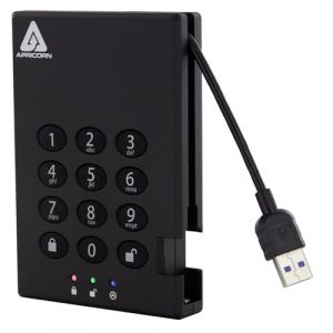 Apricorn Aegis Padlock Disque Dur Externe Portable crypt&eacute; USB 3.0 256 Bits AES XTS Hardware 500 Go (A25-3PL256-500) (whtblue, neuf)