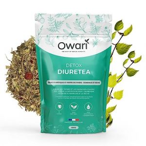 OWARI Diuretea - Th&eacute; D&eacute;tox - Tisane Draineur Puissant - Infusion Th&eacute; en Vrac - Tisane Anti-R&eacute;tention d'Eau - 100 g - Ingr&eacute;dients 100% Naturels - Tisane Produite en France (owari, neuf)