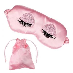 Masque de Nuit Sommeil Soie Yeux, Masque pour Dormir Doux et Respirant Prot&egrave;ge-Sommeil Pack Les Doux Respirant Bandeau Cache Yeux Soie Z&eacute;ro Pression Cache Oeil pour Filles Femmes Adulte Id&eacute;al Voyage (wen liu shang mao you xian ze ren gong si, neuf)