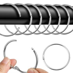 40 pi&egrave;ces Anneau de Rideau Ouvert, Anneau Rond Rideau Clip Rideau en m&eacute;tal Clip(Argent) (UTEFIF-EU, neuf)