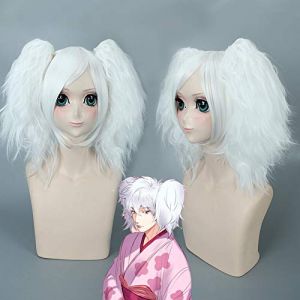 Perruque pour carnaval, vie nocturne, club, fête, déguisement, perruque Cos perruque Gintama Sakata Gintoki petit papier/noir entrepreneur argenté/argenté Toki (long zhu tang, neuf)