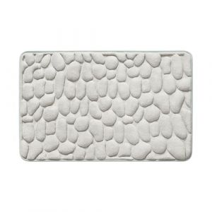 La Berge Le Tapis de bain Galet Tapis de bain galet 3D m&eacute;moire de forme 50&times;80 cm &ndash; 100% microfibre ultra-doux, absorption rapide, base antid&eacute;rapante SBR, s&eacute;chage rapide, lavable en machine (US-XINGYUE, neuf)