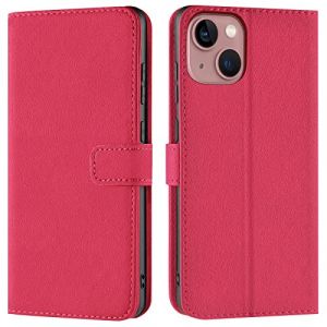 Verco Coque pour iPhone 13 Mini, Housse Portefeuille pour Apple iPhone 13 Mini Etui en Cuir Synthétique Fonction Stand Case (5.4 inch), Rose (ATS-Discounter, neuf)
