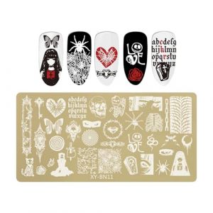 Conceptions Fleurs Papillon Des Ongles Tampon Tampon Accessoire En Acier En Acier Inoxydable Pour Le Salon Professionnel Manucure Art Bricolage Décoration Ongle Décoration (angelliu, neuf)
