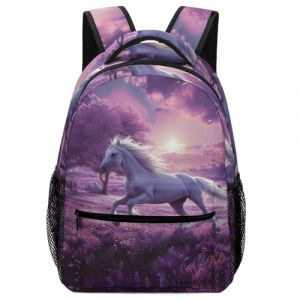 XKASKDFKE Sac À Dos Cheval artistique Pour Enfant Cartable Animal Sac D'ecole Ecole Scolaire Pour Garçons Et Filles One Size (lanlijiandianshang, neuf)