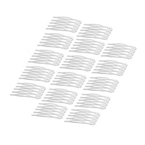 SAFIGLE 50 pièces Peignes à Dents Argentés pour Coiffure DIY Accessoires Cheveux Fins et Chignon Outils de Coiffure Faits Main et Filles (Grand Di, neuf)