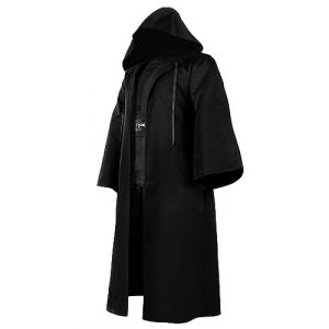 Hicarer Cape à Capuche d'Halloween Cape à Capuche de Chevalier Cape à Capuche de Sorcière Déguisement de Cosplay Costume Cool et Fantaisie (Noir, Adulte, XL) (Tdamaoqilan, neuf)