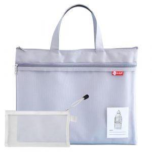 Pochette Document Zippée A4, 2 Pièces Sacoche Porte Documents a4 Document Sac Étanche Avec Poignée Double Couche Pochette Document Fournitures de Bureau pour Étudiants (My Smart Choice 5, neuf)