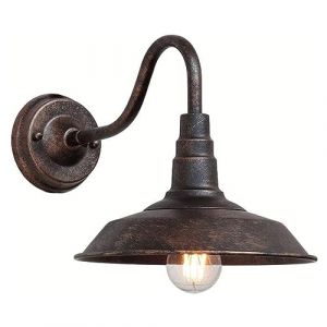 FROIDEXG Applique D'extérieur IP54 Étanche Extérieur Rétro Bronze Applique Antique Rural en Fer Forgé Lanterne Murale E27 Vintage Edison Luminaire pour Cour Jardin Garage Couloir (Modeen Lighting Factory, neuf)