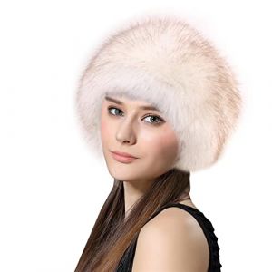Lifup Femme Chapka en Fausse Fourrure, Toque de Style Russe, Chapeau Hiver Blanc Marron (Gaptop EU, neuf)