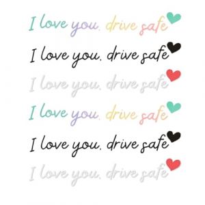 JUGUTA Lot De 6 Autocollants Pour R&eacute;troviseur, Autocollant &laquo; I Love You Drive Safe &raquo; Pour Pare-Chocs Arri&egrave;re De Camion, Pare-Brise De V&eacute;hicule, Autocollant Pour R&eacute;troviseur (ROXYROX FASHION, neuf)