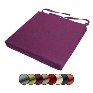 chilly pilley Coussin De Chaise Coussin Assise Housse Amovible avec Zip Ensemble De Coussin De Jardin (50x50x5, Violet) (chillypilley, neuf)