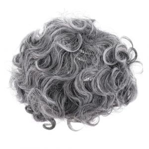 Gatuida Postiche de Vieille Dame Boucl&eacute;e Grise Synth&eacute;tique Femme D&eacute;guisement Cosplay Soir&eacute;e F&ecirc;te Halloween (Brandon Zou, neuf)