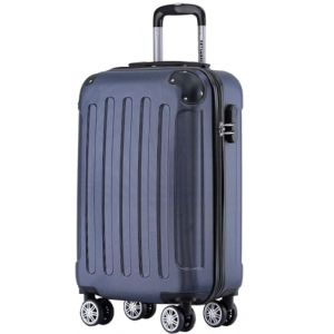 TRVLMORE Valise Cabine 55x35x25 - Bagages Cabine - Bagage Cabine 55x35x25 - Petite Valise - Valise Cabine 55x40x20 - Valise Rigide - Valise Roulette - Trolley Voyage - Suitcase - Bleu (LifeGoods Group, neuf)