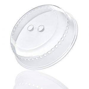 Kerafactum Couvercle Transparent pour Micro-Onde Cloche pour Assiette Cloche pour Micro-Ondes en polypropylène Protection Anti-éclaboussures Double Trou de préhension Empilable Les Micro-Ondes (Faimex_Selling, neuf)