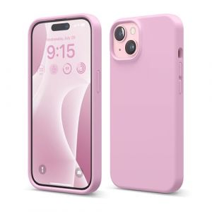 elago Coque Silicone Liquide Compatible avec iPhone 15, Silicone Qualité Supérieure, Coque Protection Intégrale [Structure Antichoc 4 Couches], Doublure Microfibre Douce Anti-Rayures (Rose Vif) (elago FR officiel, neuf)