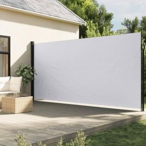 Festnight Auvent latéral rétractable 200x300 cm Store Brise Vue Jardin Retractable Store latéral Enroulable Brise Soleil Paravent Exterieur Opaque-Blanc-200 x 300 cm (yeyetee, neuf)