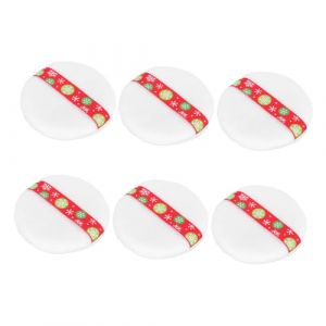 VICASKY 6pièces Houppette De Beauté Pour Maquillage Avec Ruban Éponge Souple Pour Fond De Teint Poudre Outil De Maquillage Pour Fille (Belicious Helper, neuf)