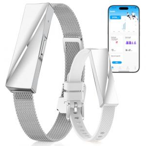 iSo Tech Smart Fashion Bracelet Connect&eacute; sans &Eacute;cran, Smartwatch Fitness Tracker avec Suivi 24/7 Activit&eacute;, Sommeil & Fr&eacute;quence Cardiaque, Modes Multisports, Autonomie 15 Jours IP68 (Argent&eacute;) (IEDAU International GmbH, neuf)