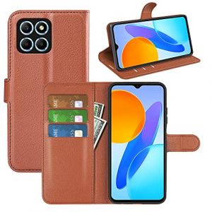BOCTECH Coque pour Honor X6 / Honor 70 Lite/Honor X8 5G, Magn&eacute;tique Housse &Eacute;tui &agrave; Rabat en Cuir PU et Silicone avec Porte Carte Support Portefeuille Mince Flip Cover Case Antichoc, Marron (BOCTECH EU Store, neuf)