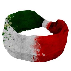 Bandeau large pour femme, motif drapeau de l'Italie, vert, blanc, rouge, bandeau pour femme, bandeau nou&eacute; torsad&eacute;, bandeau &eacute;lastique doux, accessoires pour cheveux tendance (Galens, neuf)