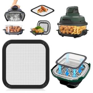 Pare-&eacute;claboussures Magn&eacute;tique en Inox, Compatible avec Ninja CRISPi FN101EUGY, protection anti-&eacute;claboussures de graisse &agrave; mailles fines, Accessoire de Friteuse &agrave; Air Chaud, R&eacute;utilisable (FuZhouHongMing, neuf)