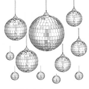 Boule Disco Miroir,Boule À Facettes à Suspendre,Boule à Facette Miroir,Boule Miroir à Suspendre,Boule Pailletée,Boule à Facettes Disco,Espejo Discoteca (HIQE-DE, neuf)