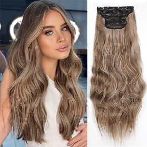 YDDM Extension Cheveux Naturel Clip Invisible Extension a Clip Cheveux Naturel Bouclé Extensions de Cheveux Extension Rajout Cheveux Clip Naturel Clip (YDDM Hair, neuf)