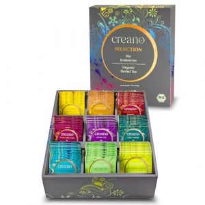 Creano Coffret cadeau « Thé herbal organique » - 90 sachets de thé bio en 9 variétés différentes - 180 g* (Creano, neuf)