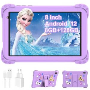 YOBWOK Tablette Enfant 8 Pouces avec WiFi 128 Go ROM 8 Go RAM écran Tactile Android 12 pour Enfants de 3 4 6 7 10 Ans, sécurité Enfant, Google Play, 6000 mAh, Tablette d'apprentissage avec étui de (EVAUWE S.R.L., neuf)