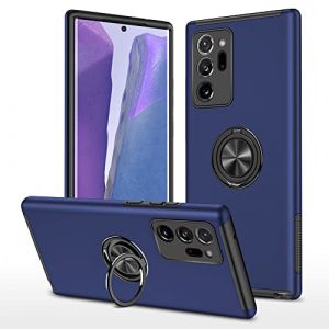Kainevy pour Coque Samsung Note 20 Ultra 5G&4G Antichoc Silicone Magnetique Etui Samsung Galaxy Note 20 Ultra Coque avec Support Anneau Métal Rotatif 360°, Housse de Qualité Militaire (Bleu) (Kainevy, neuf)