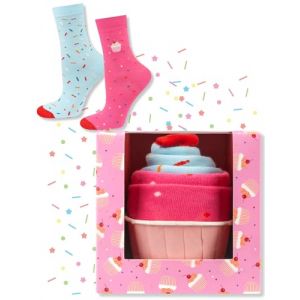 soxo Dessert Glace Chaussettes Femme Coffret Idee Cadeau Femme Drole Cadeaux Haute Chaussette 35-40 Muffin Rose Bleu 1 Paire (Soxo, neuf)