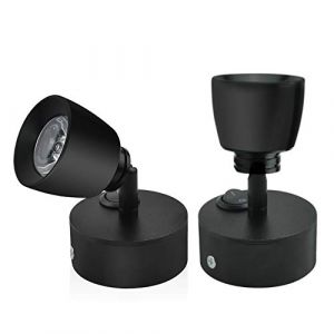 Luxvista 12V Lampe de Lecture LED 3W Lampe Noire Applique Murale Int&eacute;rieure avec Interrupteur 180&deg; Flexible RV &Eacute;clairage pour Bateau Voiture Caravane Camping-Car Yacht Van (Blanc Chaud) (LumenWay EU, neuf)