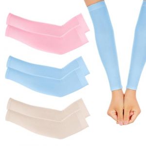 GGUFAY 3 Paires Manchette Bras, Manchettes de Bras UV Protection UPF 50,Manchette Gaming Manchettes,Couverture de Tatouage, Sport Unisexe Soie Glacé Manche de Protection Solaire Élastique Respirant (Rfervgauk, neuf)