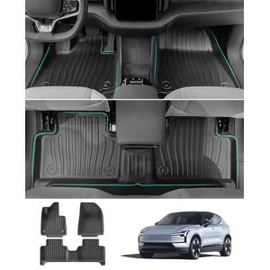 GAFAT Compatible avec Volvo EX30 2024 2025 Tapis de Sol, Volvo EX30 2024 Tapis en en Caoutchouc TPE pour Toutes Saisons, Origine EX30 Accessoires, 3D Scan, Bord Haut 5-7 CM, Facile à Pliable (GAFAT(EU), neuf)