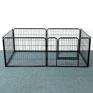 Barrière de Sécurité Enfant Multi-Fonction,Barrière à Fixation par Pression pour Porte/Escalier,Kids Barrière de sécurité Grille de Protection cheminée Enfant Parc Bebe avec 1 Porte et 5 Element (Hechheu, neuf)