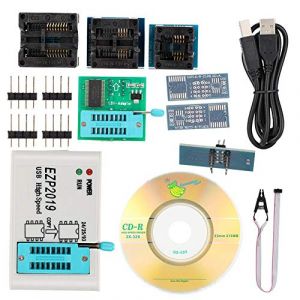 Tosuny Programmateur USB SPI Haute Vitesse EZP2019 avec 4 Bases testées Support pour Block 24 EEPROM, pour 25 Flash 93 EEPROM, etc. (Pusokei, neuf)