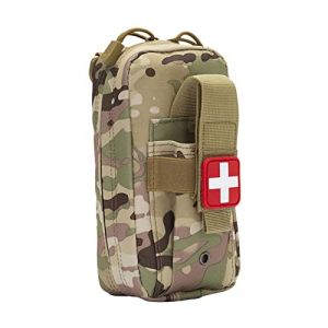 Monozoz Sac Tactique IFAK Ed C EMT pour Les Premiers Secours, Sac de Survie en Plein air, Voyage, Camping, randonn&eacute;e, Chasse, Maison, Urgence, Trousse de Premiers Secours, Camouflage, Voir (vusintalu, neuf)