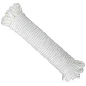 KINGLAKE Paracorde 6mm Blanc, 30M Corde en Nylon &eacute;paisseur pour Bateau Gonflable, Linge, d'auvent, Corde pour Attacher Le Jardin, Projets d'artisanat, Camping en Plein Air (JH Gardening, neuf)